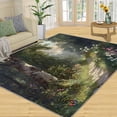 thumbnail image 1 of Forest Rugs for Bedroom - Creek Rug, Washable Rug, Landscape Carpet for Living Room, Colorful Flowers Area Rugs, Trees Carpet, Scenery Home Decor & Gifts 5x6ft, 1 of 6