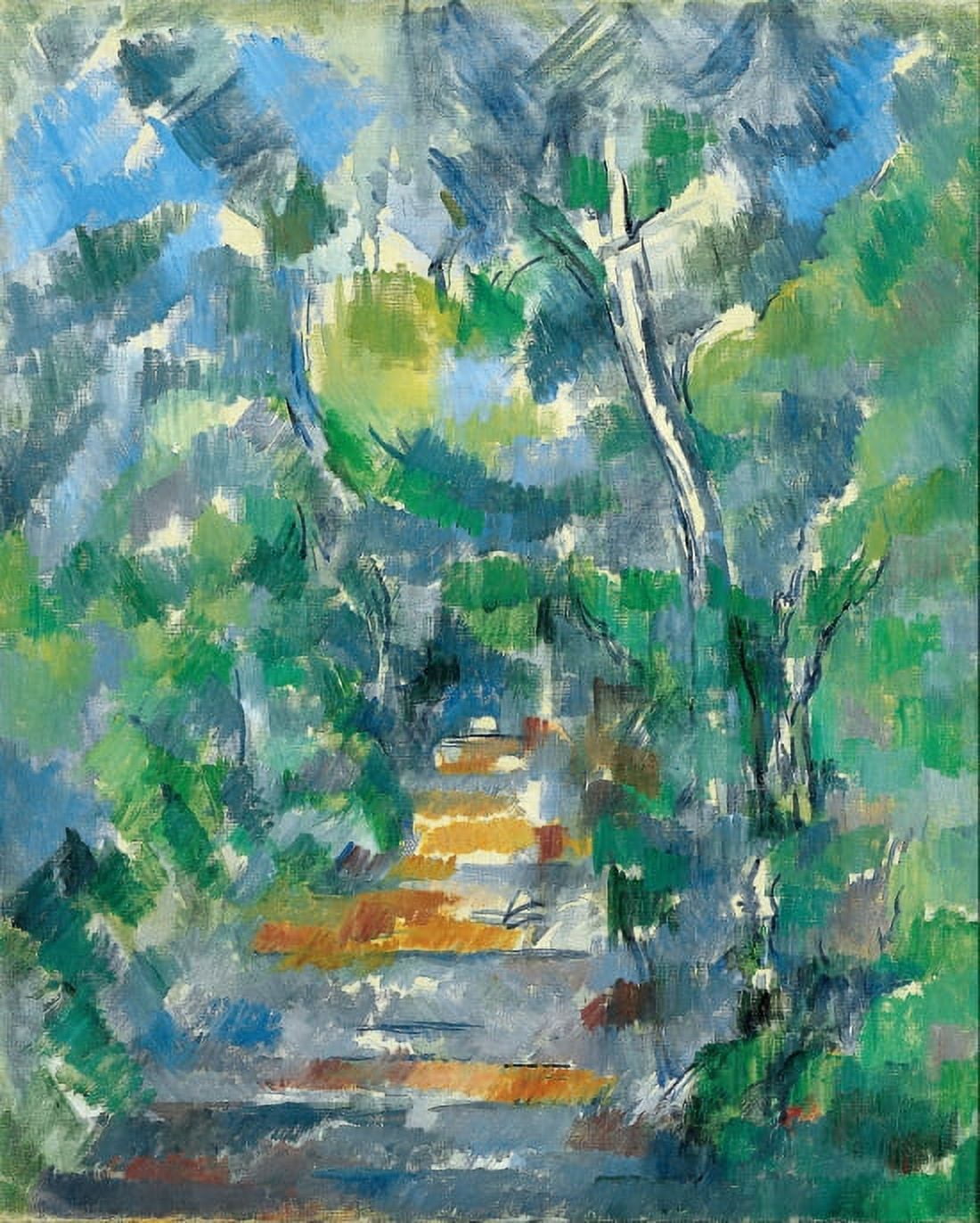 Forest Scene Path From Mas Jolie To Ch Teau Noir Canvas Art - Paul Cezanne (24 x 36)