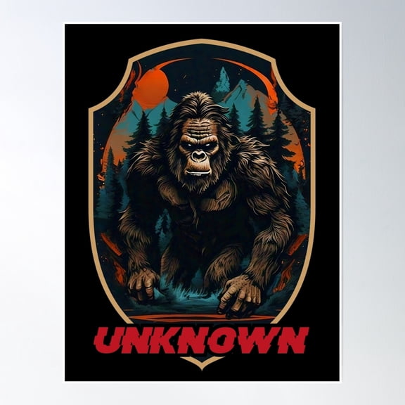 Forest Shadows, Unknown Monster Poster Wall Art, Modern Wall Decor, 24x36 UNFRAMED