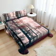 thumbnail image 1 of Ambesonne Forest Fitted & Top Sheet Set with Shams, Autumn Fall Nature Woods, Brown Grey and Red, 1 of 7