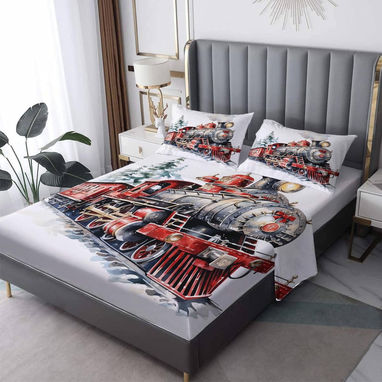 Forest Sheets Twin Xl Size Bed, Woodland Pattern Bedding Sheets