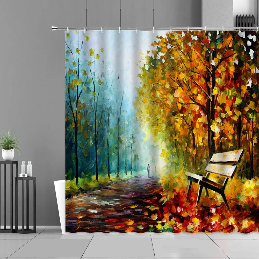 Forest Shower Curtan, Pne Tree Shower Curtan, Aesthetc Shower Curtan, Forest Bathroom Décor