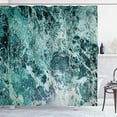 thumbnail image 1 of Forest Shower Curtain Sunny Forest with Wild Garlic Enchanting Wildflowers Blossoms Landscape Scenery Cloth Fabric Bathroom Decor Set with Hooks 69" W x 75" L Green and White, 1 of 1