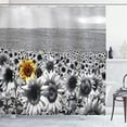 thumbnail image 1 of Forest Shower Curtain Sunny Forest with Wild Garlic Enchanting Wildflowers Blossoms Landscape Scenery Cloth Fabric Bathroom Decor Set with Hooks 69" W x 75" L Green and White, 1 of 1