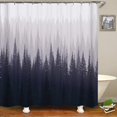 thumbnail image 1 of Forest Shower Curtains, Nature Misty Mountain Tree Shower Curtain Set, Rustic Forest Green Shower Curtains for Bathroom, Waterproof Fabric with 12 Hooks, 72 x 72 Inches, 1 of 6