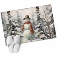 thumbnail image 1 of Forest Snowman, 2'x3' Washable Rug, Christmas Winter Snowy Tree Non-Slip Soft Doormat Area Rugs for Entrance Bathroom Bedsides, Carpet for Kitchen Bedroom, Entryway Floor Mat, 1 of 9
