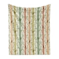 thumbnail image 1 of Forest Soft Flannel Fleece Blanket, Bird Nest in Trees Blossom Leaves Earthy Tones Cartoon Like Illustration, Cozy Plush for Indoor and Outdoor Use, 50" x 60", Ivory and Multicolor, by Ambesonne, 1 of 6
