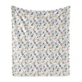 thumbnail image 1 of Forest Soft Flannel Fleece Throw Blanket, Animals Forming Numbers Raccoon Snake Fox Kangaroo Koala Cartoon Repetitive, Cozy Plush for Indoor and Outdoor Use, 50" x 60", Multicolor, by Ambesonne, 1 of 5