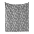 thumbnail image 1 of Forest Soft Flannel Fleece Throw Blanket, Nature Eco Pattern with Winter Woodland Deciduous Trees, Cozy Plush for Indoor and Outdoor Use, 50" x 70", Dimgray White, by Ambesonne, 1 of 5