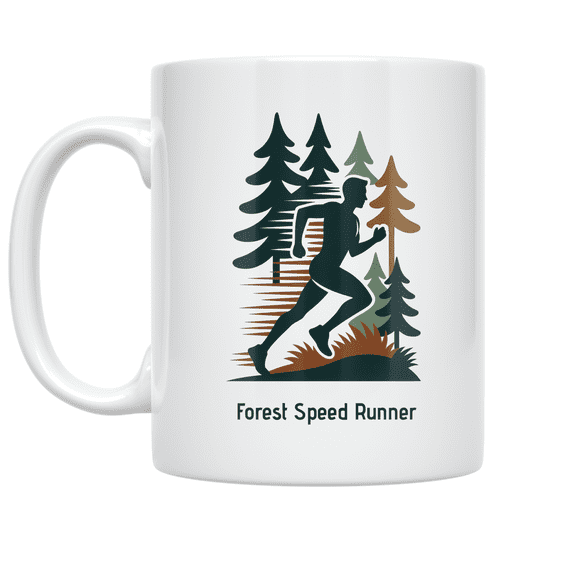 Forest Speed Runner Trail Athlete - Trail Running Enthusiast - 11 oz Ceramic Coffee Mug