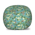 thumbnail image 1 of Forest Storage Toy Bag Chair, Hibiscus and Bird of Paradise Blossoms Field Exotic Jungle Meadow Pattern, Stuffed Animal Organizer Washable Bag, Small Size, Blue and Multicolor, by Ambesonne, 1 of 3