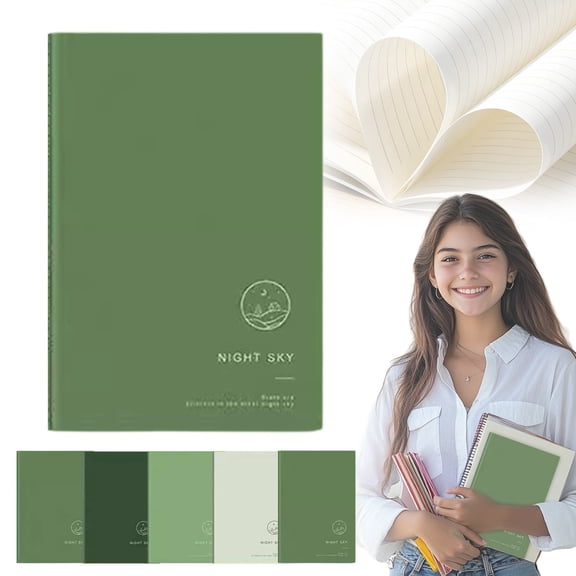 Forest Style Textured Sewing Notebook A5 Stitched Bound Journal 70 Pages With Nature Inspired Cover For School Office Creative Writing(Random)
