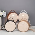 thumbnail image 1 of Forest Style Textured Woven Round Handbag Crossbody Bag • Fashion Straw Circle Purse • Boho Summer Shoulder Bag • Casual Travel Beach Resort Accessory, 1 of 8
