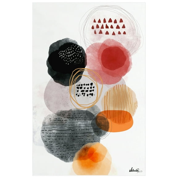 Forest Sunset Washable Geometric Art Area Rug size 5'x8', Power-loomed, Heavenly Softness with Non-Slipping Backing
