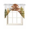 thumbnail image 1 of Forest Swag Valances for Windows, Small Curtains Drapes, Fall Farmhouse Watercolor Tree Nature Scenery Kitchen Window Curtains Over Sink Window Treatment Valance for Bedroom/Bathroom 56"x36", 1 of 5