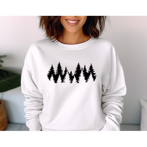 Forest Sweatshirt, Forest Tree Sweatshirt, Outdoors Sweatshirt, Woods Shirt, Pine Tree Sweatshirt, Evergreen Trees, Camping Sweatshirt