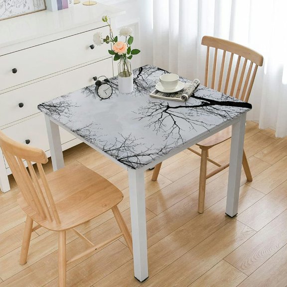 Forest Tablecloth, Image in a Air Sky Scene Image, Rectangular Table Cover for Dining Room Kitchen Decor