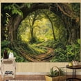 thumbnail image 1 of Forest Tapestry Green Landscape Wall Tapestry, Nature Tapestries for Bedroom Ceiling Tapestries Wall Hanging for Bedroom Living Room Wall Decor Forest 40"x60", 1 of 7