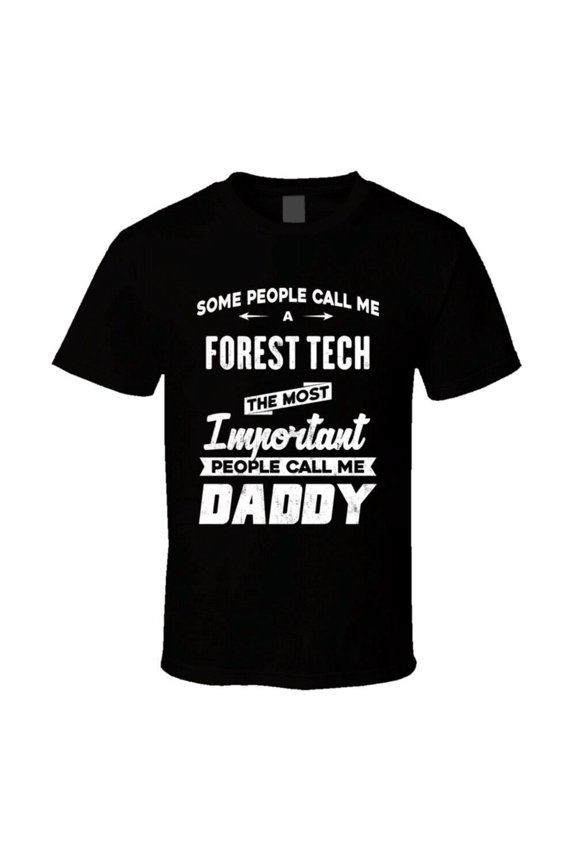 Forest Tech Important People Call Me Daddy Father's Day Gift T Shirt