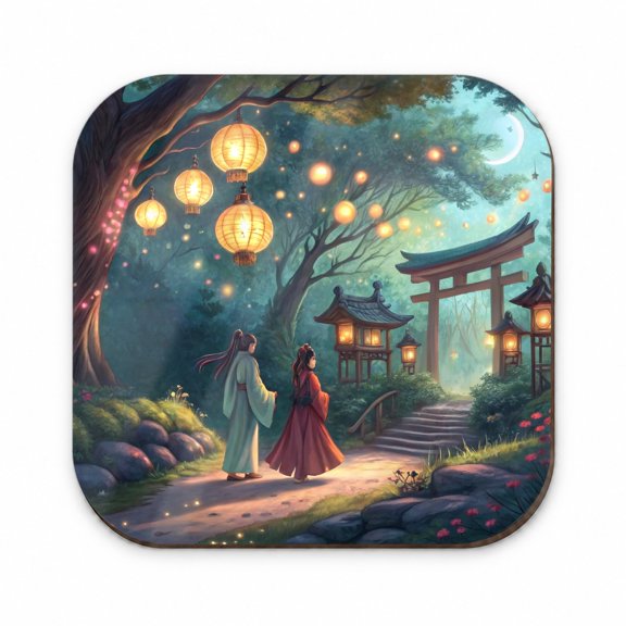 Forest Temple Entrance Torii Gate Fantasy Japanese Anime Style Fridge Refrigerator Magnet