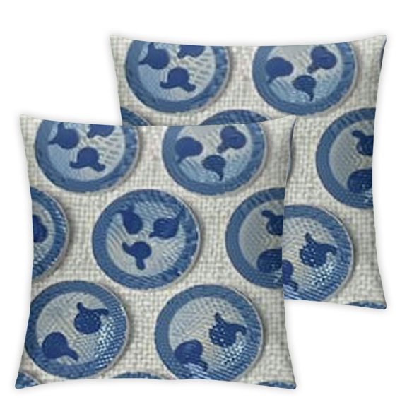 Forest Throw Pillow Cushion Case, Blueberry Circles Woodland Fruits Herbs Yummy Summer Exotic Juicy, Decorative Rectangle Accent Pillow Cover Violet Blue and White