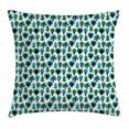 thumbnail image 1 of Forest Throw Pillow Cushion Cover, Repeating Pine and Oak Trees in Winter Forest Theme Snowy Fairytale-Like Woodland, Decorative Square Accent Pillow Case, 24 X 24 Inches, Multicolor, by Ambesonne, 1 of 2