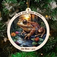 thumbnail image 1 of Forest Toad Stained Glass Suncatcher Ornament – Text Christmas 2025 Tree Decoration Gift for Family, Friends, Man & Woman, 1 of 4