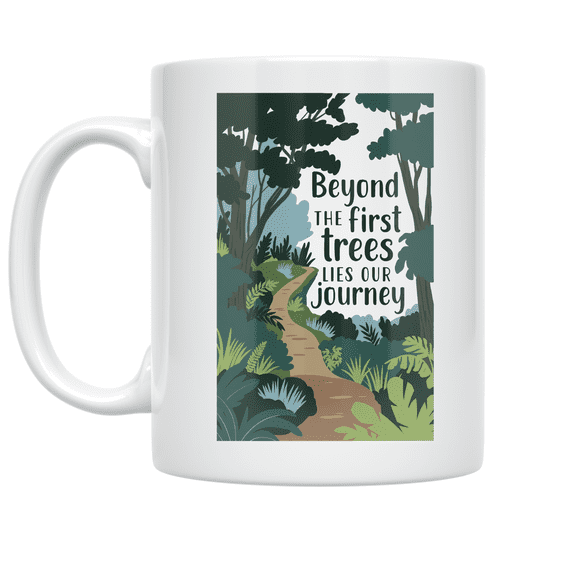 Forest Travel Path Art - Nature Explorer - 11 oz Ceramic Coffee Mug