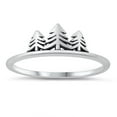 thumbnail image 1 of Forest Tree Earth Nature Ring .925 Sterling Silver Band Jewelry Female Male Unisex Size 7, 1 of 4