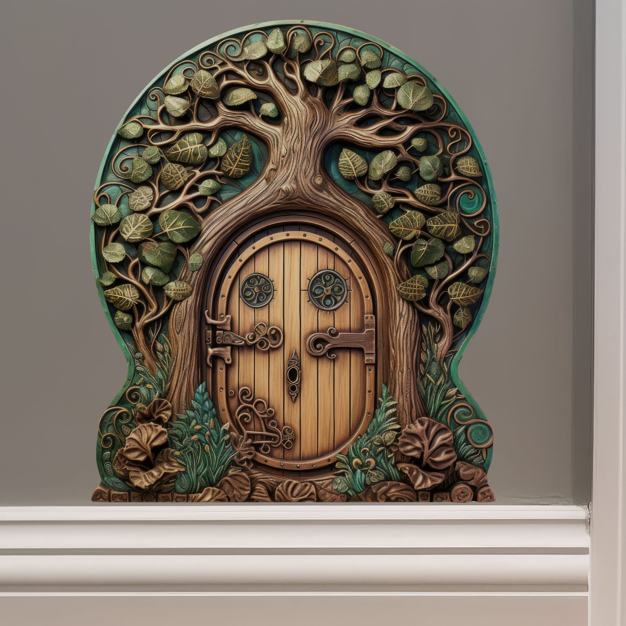 Forest Tree Fairy Door - Fairy Door 3D Wall Sticker - Walmart.com
