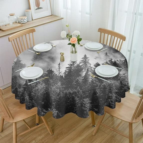 Forest Tree Simplicity Tablecloth Rectangular Holiday Table Cover Party Dinner Decor Waterproof Table Cloth