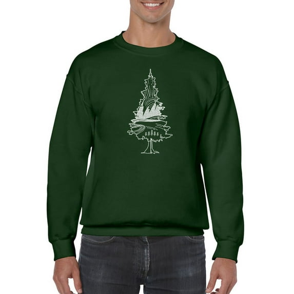 Forest Tree Sweatshirt Men -GoatDeals Designs, Male Large
