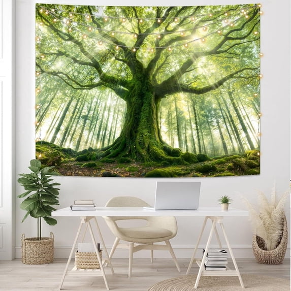 Forest Tree Tapestry Majestic Tapestry Large Nature tapestries Wall Hanging for Bedroom and Living Room Tree 60×50 Inches