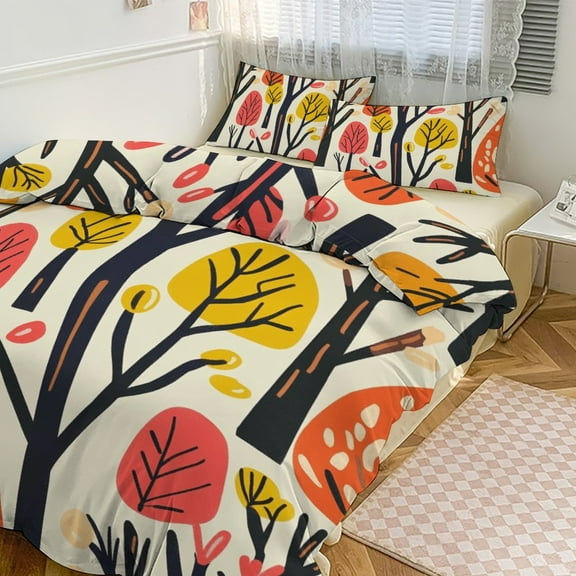 Forest Trees (10) Bedding Set Couple Bedclothes Pillowcase Customized Home Textiles Bed Set for Bedroom Decoration