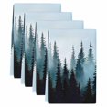 thumbnail image 1 of Forest Turquoise Kitchen Towels Set of 4, Retro Trees Silhouette Landscape Soft Microfiber Dish Towels, Absorbent Quick-Dry Washable Dishcloths for Kitchen Cleaning, Drying Dishes, 18x28 Inches, 1 of 9