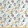 thumbnail image 1 of Ambesonne Forest Fabric by the Yard Upholstery, Animals Forming Numbers Fun, 5 Yards, Multicolor, 1 of 4