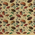 thumbnail image 1 of Ambesonne Forest Fabric by the Yard Upholstery, Graphical Woodland Mushrooms, 3 Yards, Pale Camel Multicolor, 1 of 4