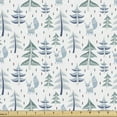 thumbnail image 1 of Forest Upholstery Fabric by the Yard, Russian Scandinavian Folk Woods Style with Squirrel and Trees, Decorative Fabric for DIY and Home Accents, Blue Grey Reseda Green by Ambesonne, 1 of 5