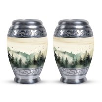 Forest Urns For Human Ashes Adult Man, Cremation Urns For Ashes For Women, Mini Urns For Human Ashes, Burial Urns For Cremated Remains - Decorative Urns For Ashes - Keepsake Urns (3inch, 2pcs)