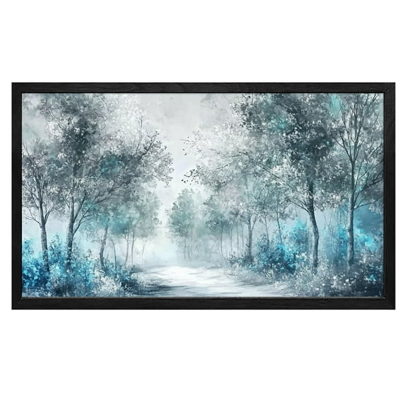 Forest Wall Art Winter Forest Rustic Landscape Nature Canvas Art Wall Decor For Bedroom Livingroom Office