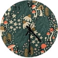thumbnail image 1 of Forest Wall Clock, Watercolor Mountain Forest Nature Tree Woodland Round Clocks Wall Decor Silent No Ticking 12 Inch Wooden Clock for Bedroom Living Room Home Office, 1 of 7