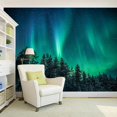 thumbnail image 1 of Forest Wall Tapestry for Bedroom Aesthetic, Nature Outer Space Galaxy Starry Night Tapestry Wall Hanging, Green Landscape Ceiling Backdrop Decor Tapestries for Living Room Dorm, 1 of 9