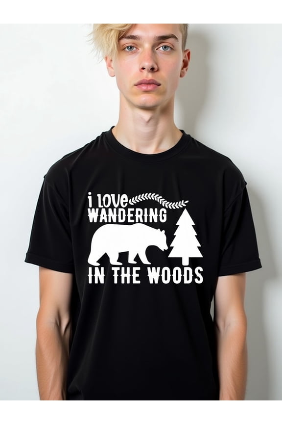 Forest Wanderer T-Shirt Men's comfort colors tshirt black gifts summer Comfortable loose T-shirt Basic Unisex Shirt Cotton tshirts