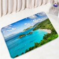thumbnail image 1 of Forest Waterfall Bath Mat Set Tropical Green Plants Lake Nature Scenery Home Door Carpet Bathroom Decor Floor Rugs Toilet Cover, 1 of 5