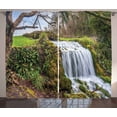 thumbnail image 1 of Forest Waterfall Tree Landscape Plants Natural Scenery Decor Curtain 2 Panel Set, 1 of 3