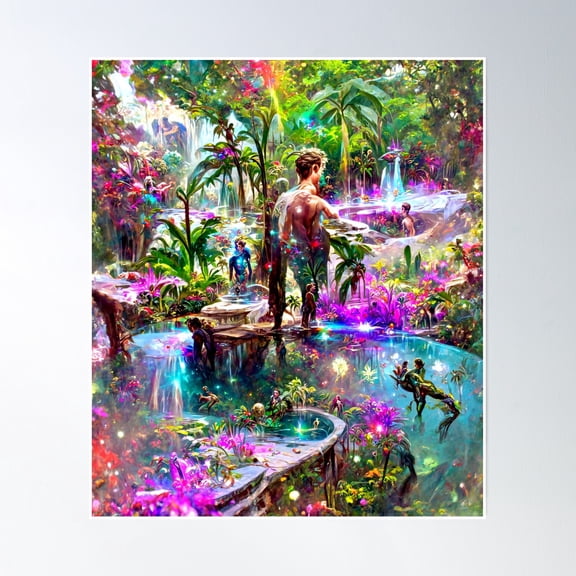 Forest Waters Poster Wall Art, Modern Wall Decor, 8x12 UNFRAMED