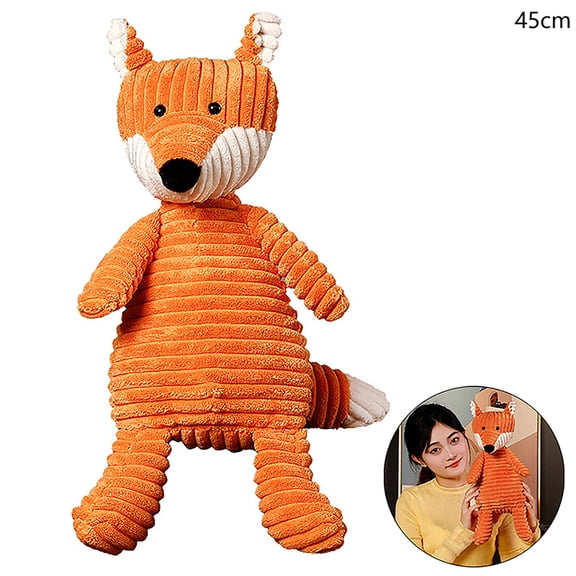 Forest Wild Animal Cosplay Stuffed Animal Striped Plush Orange Fox Doll Plush Toy Huggable Sleeping Companion For Girl Gift