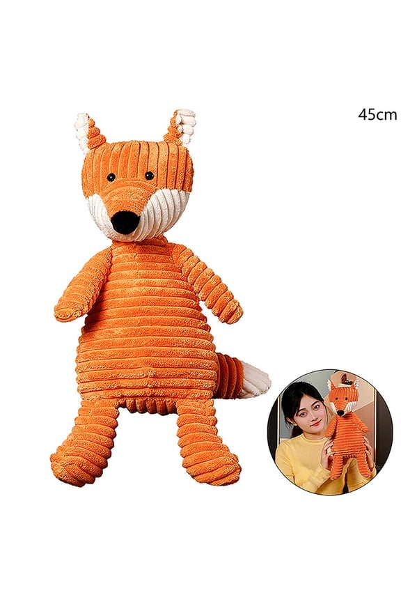 Forest Wild Animal Cosplay Stuffed Animal Striped Plush Orange Fox Doll Plush Toy Huggable Sleeping Companion For Girl Gift