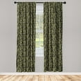 thumbnail image 1 of Forest Window Curtains, Minimal Botanical Branches with Leaves Abstract Modern Garden Print, Lightweight Decor 2-Panel Set with Rod Pocket, Pair of - 28"x84", Pale Green and Evergreen, by Ambesonne, 1 of 1