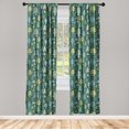 thumbnail image 1 of Forest Window Curtains, Simple Design Modern Woodland Art With Pine Trees on Jungle Color Back, Lightweight Decor 2-Panel Set with Rod Pocket, Pair of - 28"x63", Teal Khaki Cadet Blue, by Ambesonne, 1 of 3